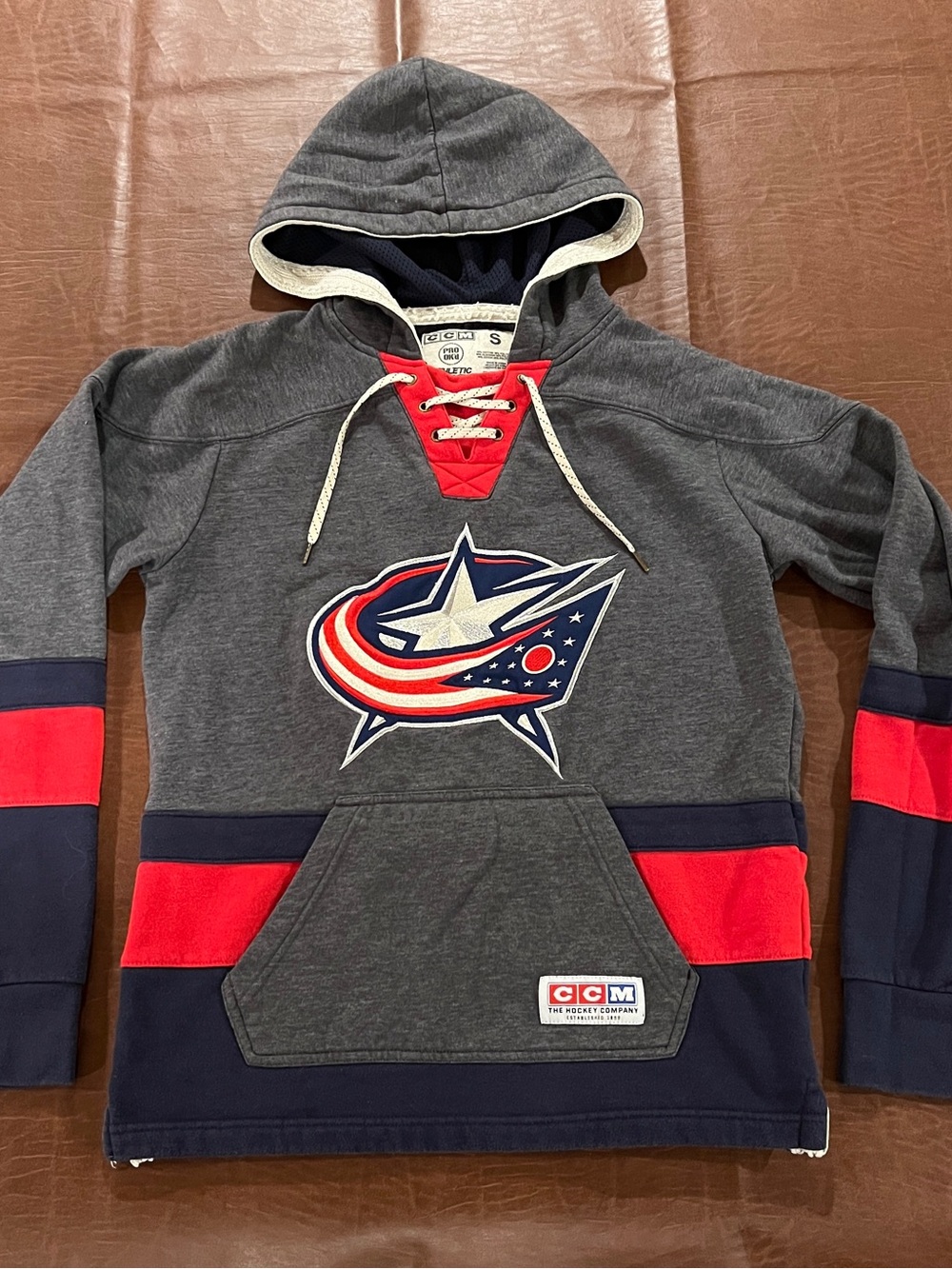CCM Columbus Blue Jackets Hoodie Sweatshirt - Size Small